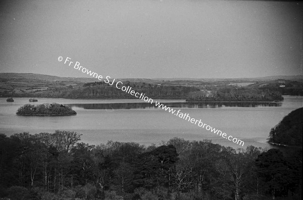 LOUGH KEY FROM ROCK OF DOON LOOKING TOWARDS ROCKINGHAM SOUTH EAST  13.5CM